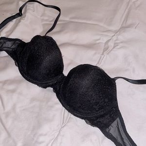 black lace push-up bra